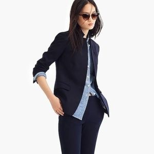 NWT J.Crew Women's Navy Linen Regent Blazer 2P
